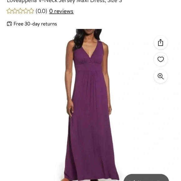 Loveappella Women's Purple Rayon VNeck
Sleeveless Casual Long Maxi Dress Size PM - Picture 10 of 12